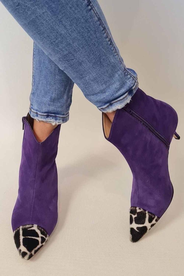 Stijlvolle enkellaarsjes met puntige neus