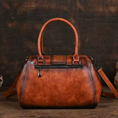 Florina – Handtas van leer met bloemenmotief