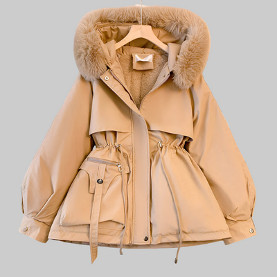 Verfijnde jas met bont