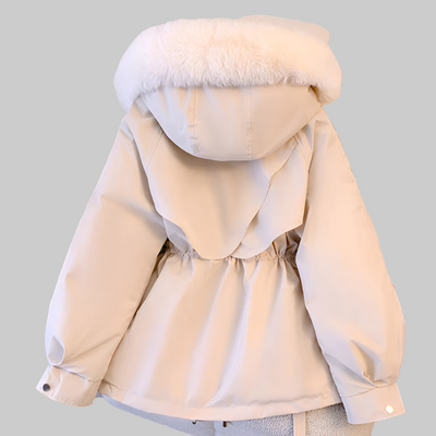 Verfijnde jas met bont