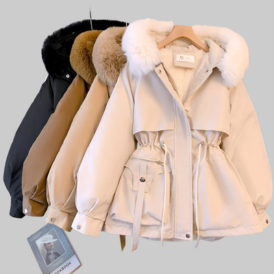 Verfijnde jas met bont