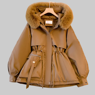 Verfijnde jas met bont